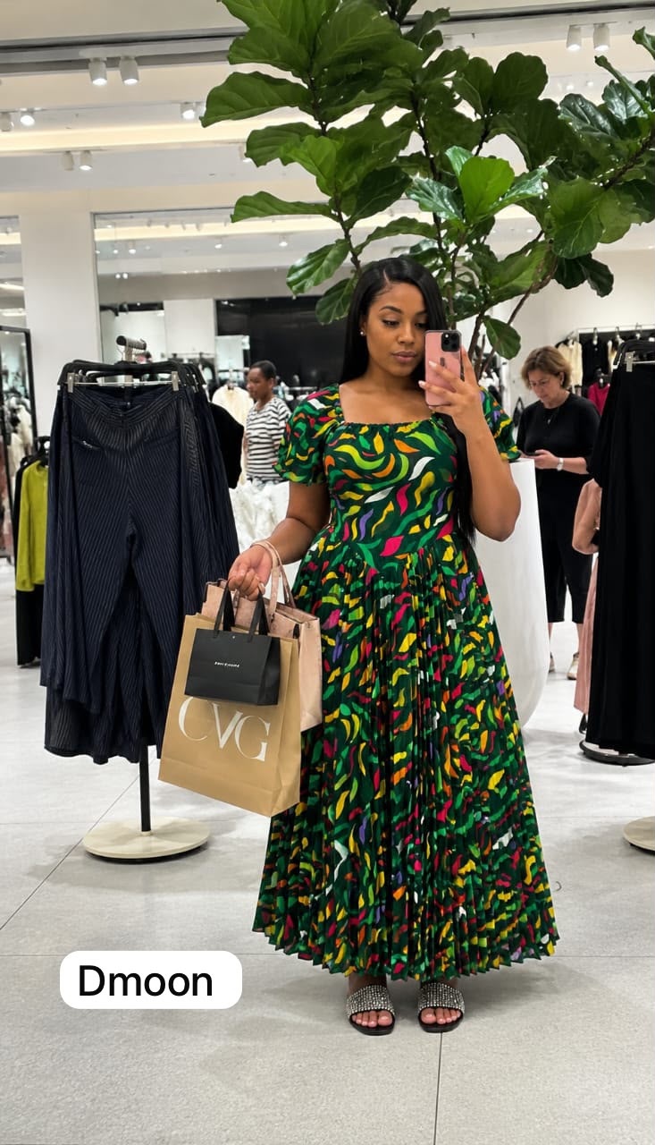 New in  Floral Pleated Wrap Maxi Dress.