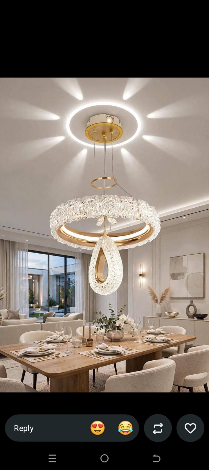 Dropping chandelier